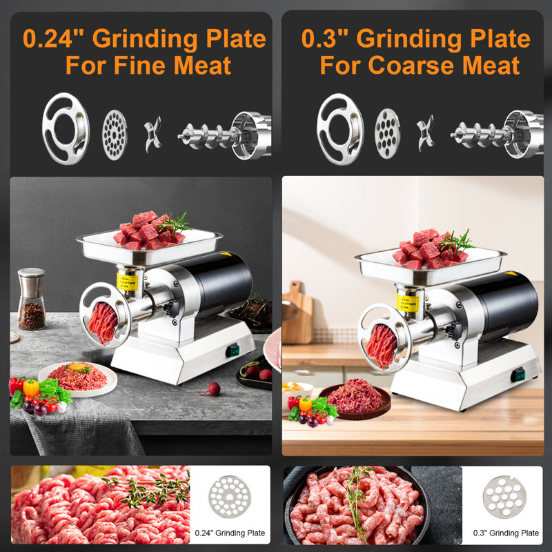 TECSPACE Stainless Steel Electric Meat Grinder