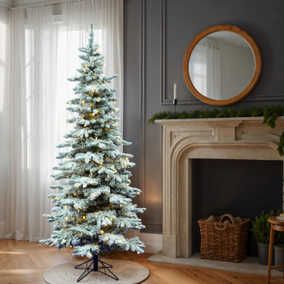 Sapin de Noël artificiel mince non illuminé Utica