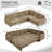 L-Shaped Sectional Sofa with Pull-Out Bed