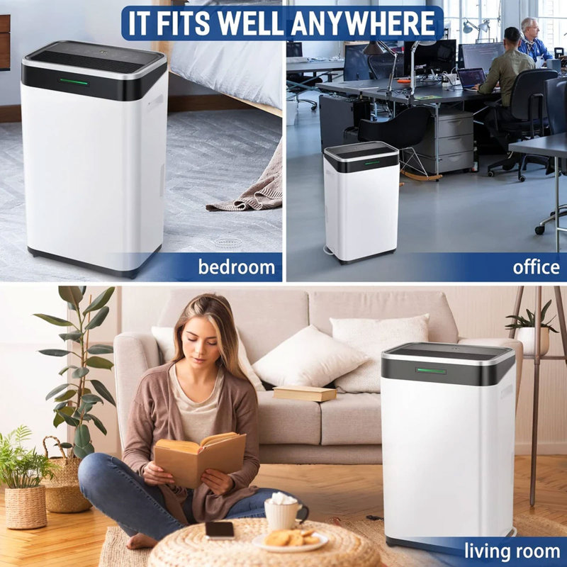 R.W.FLAME 45 Pints Console Dehumidifier for Rooms up to 2750 Cubic Feet with Remote Included