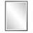 Matte Black Rectangle Metal Mirror