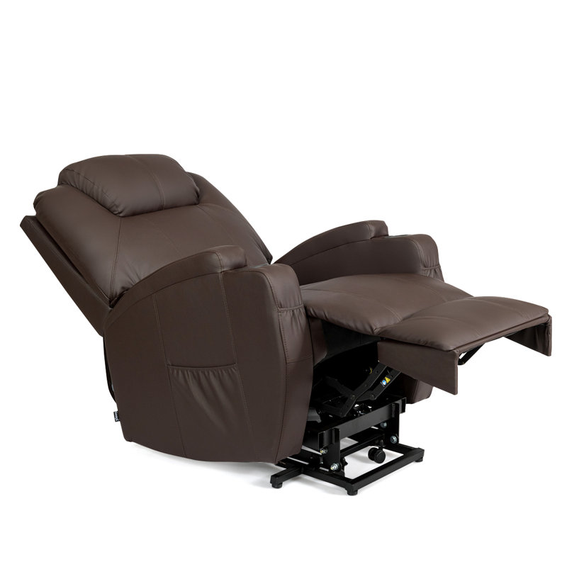 Fauteuil inclinable massant et chauffant, Similicuir café