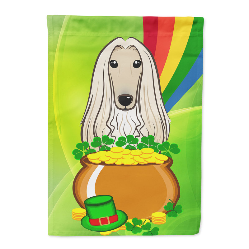 Drapeau de jardin Arella St. Patrick's, Lévrier afghan
