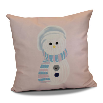 Housse de coussin d’extérieur carrée et insert sock snowman