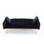 Canapé d'appoint en velours noir Coolmore-2019753056