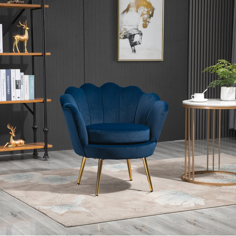 Fauteuil l 30 po, Polyester bleu