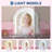 Kids Vanity with Lighted Mirror & Stool. Little Girls Vanity with Adjustable LED Light. Bookshelf. Storage Drawer & Shelves for Girls 3-9.-1439151799