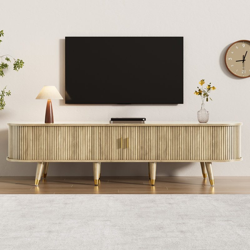 TV Stand for TVs up to 65", Clear