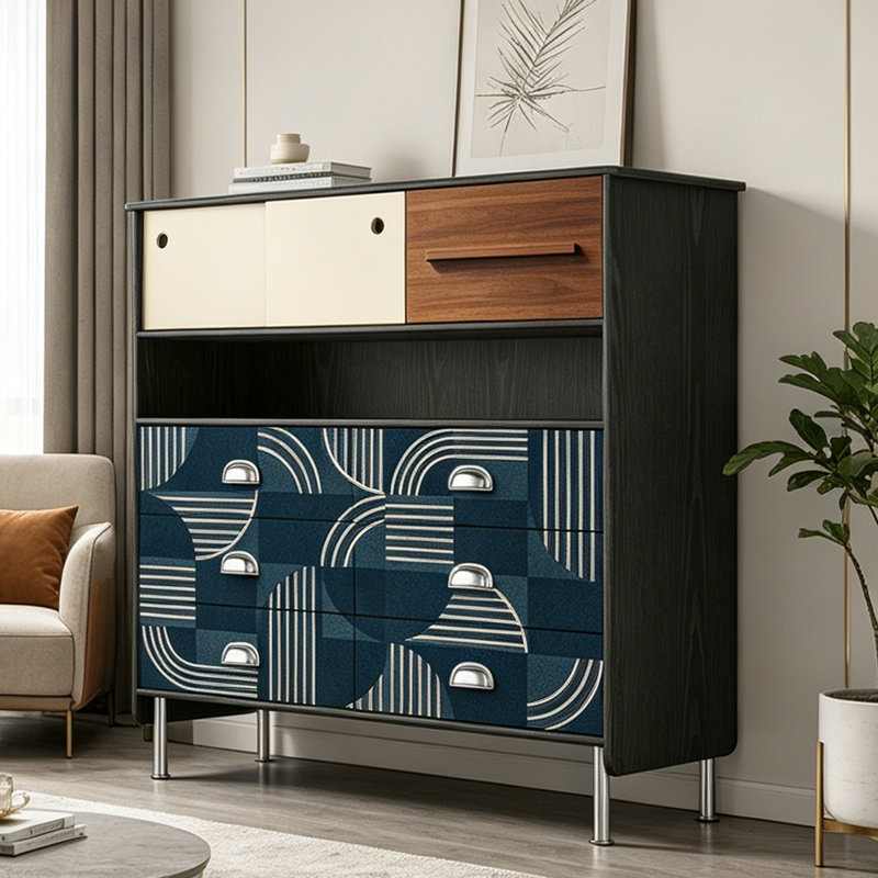 Armoire d'appoint moderne de style minimaliste rétro