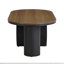 Table basse ovale de luxe industrielle, table basse de 47,24 po avec tiroir de rangement, table centrale en métal pour le salon-129682204