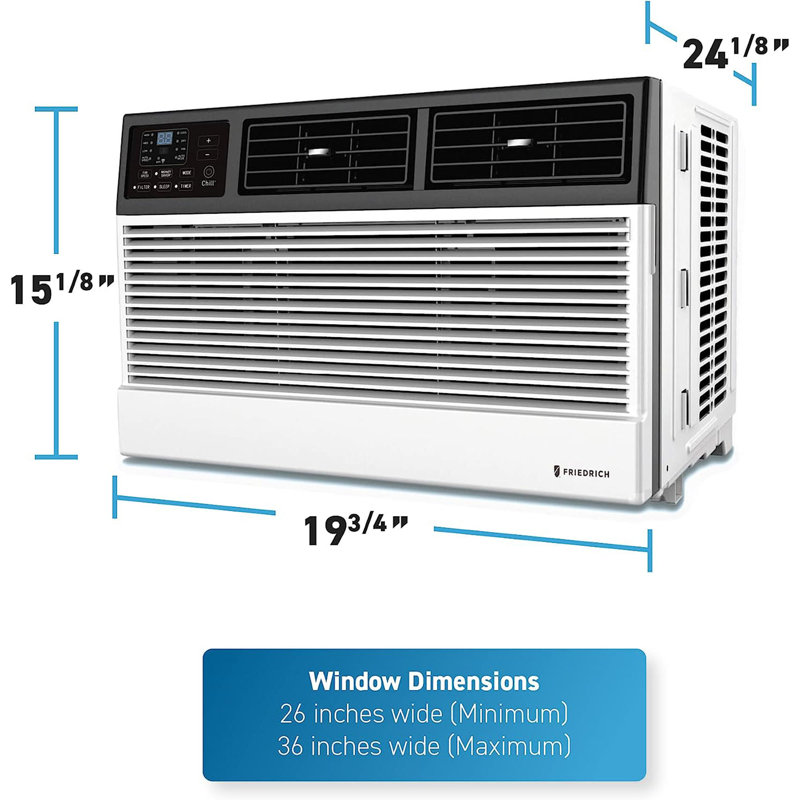 Friedrich 10000 BTU Wi-Fi Connected Window Air Conditioner for 450 Square Feet with Remote Included