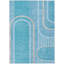 Tapis extérieur lavable antidérapant 10 pi x 14 pi bleu sarcelle-125217137