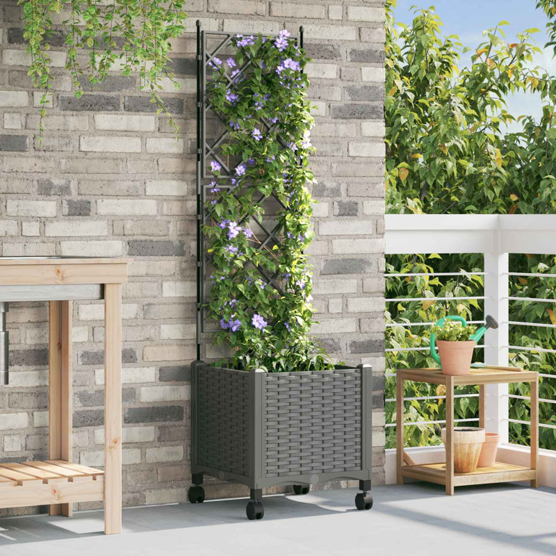 Planter, 149cm H x 40cm W x 40cm D, Light Grey