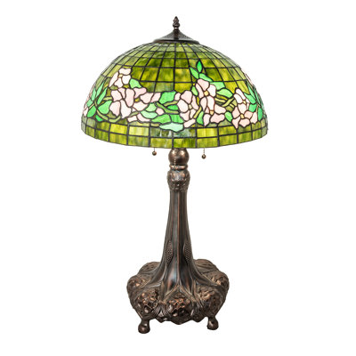 31" High Tiffany Banded Dogwood Table Lamp