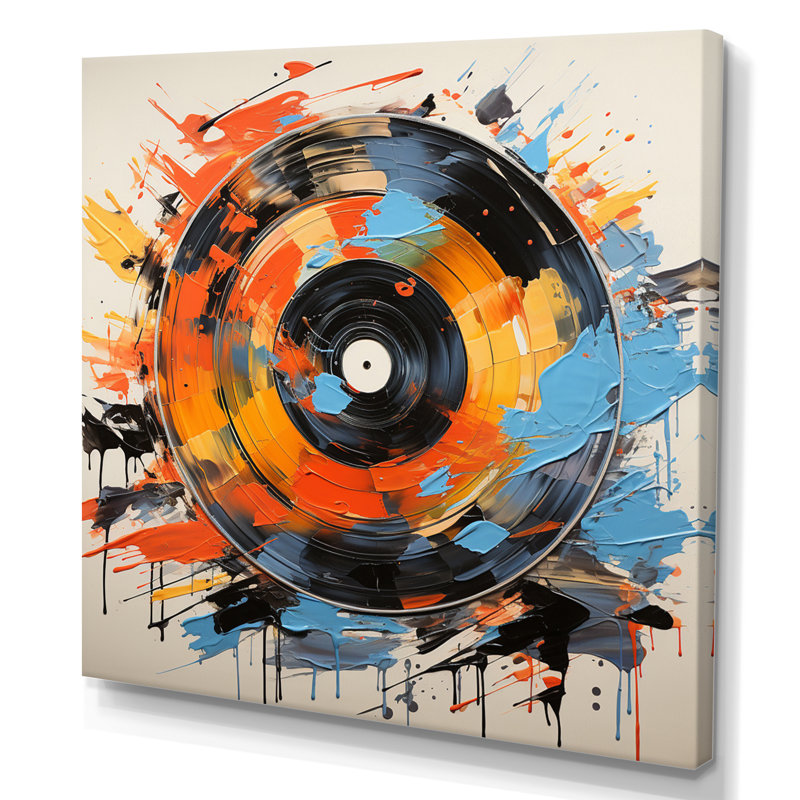 Fusion de vinyle sur toile, Toile tendue, H 24 po x l 24 po x P 1 po