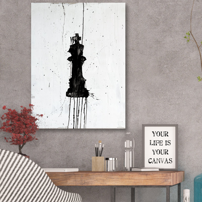 King 1 Piece Wrapped Canvas Painting, 51cm H x 38cm W x 4cm D