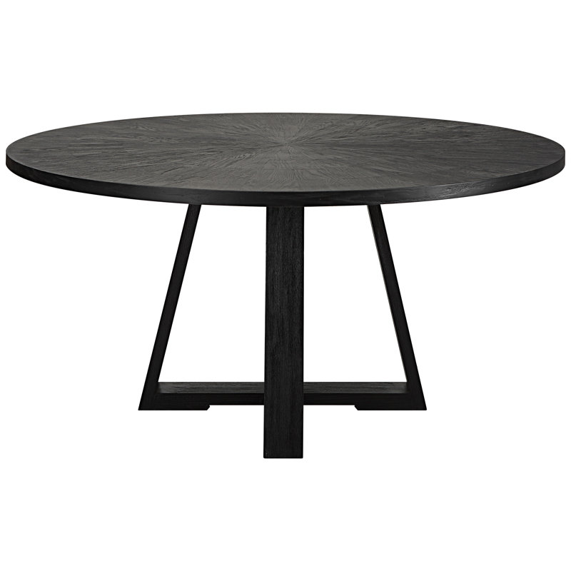 Evalee 60'' Round Black Oak Dining Table
