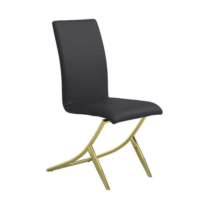 Ensemble de 4 chaises d'appoint rembourrées Tingley, Noir