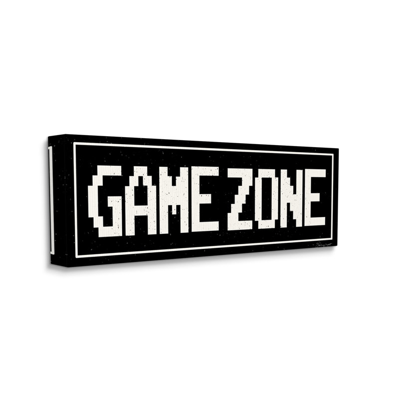 Art de jeu d'arcade de Gambill, Toile tendue, H 20 po x l 48 po x P 1,5 po
