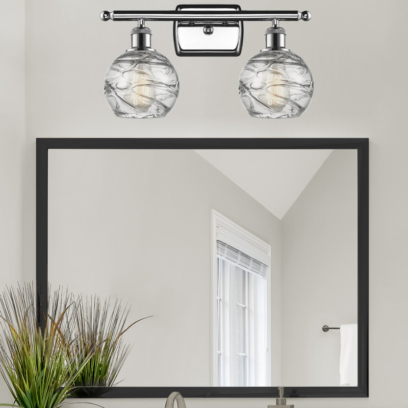 Éclairage pour meuble-lavabo à intensité variable Halvorson, Ampoule non incluse, Chrome poli, Transparent