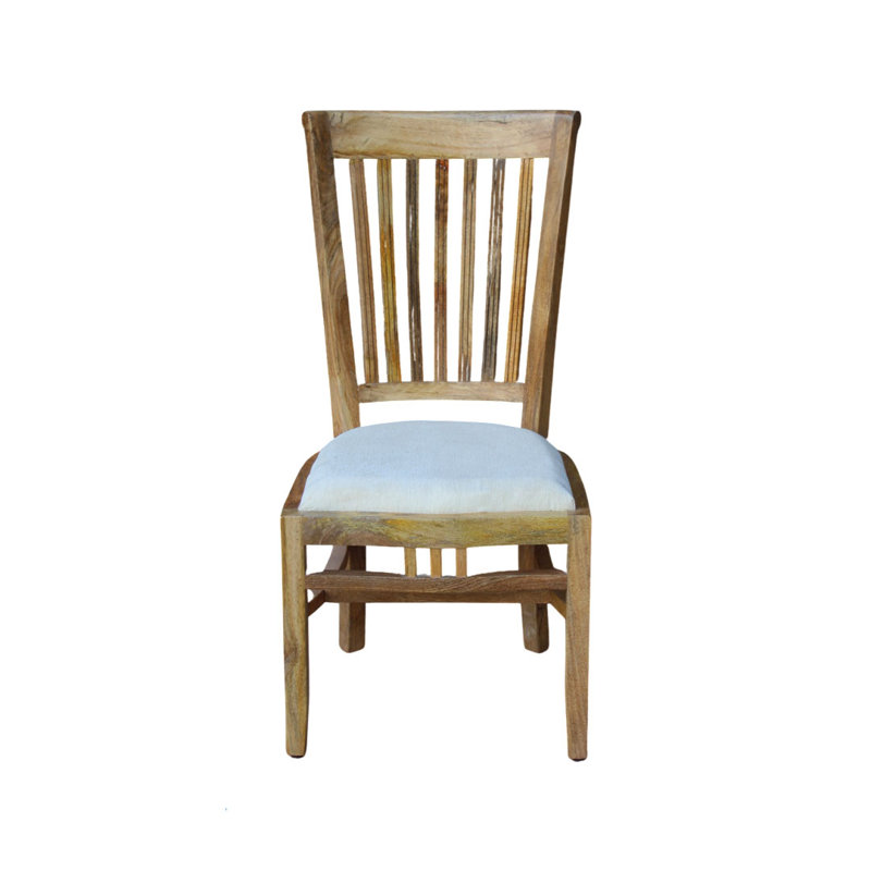 Khalib Solid Mango Wood Triple Dining Chair