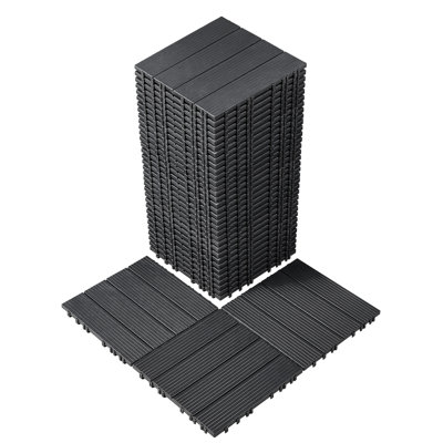 VEVOR Interlocking Deck Tiles 36 Pack 12"x12" Waterproof for Porch