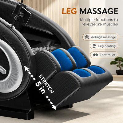 Fauteuil de massage intégral à gravité zéro avec fonction de pression d'air et de chauffage pour une relaxation ultime