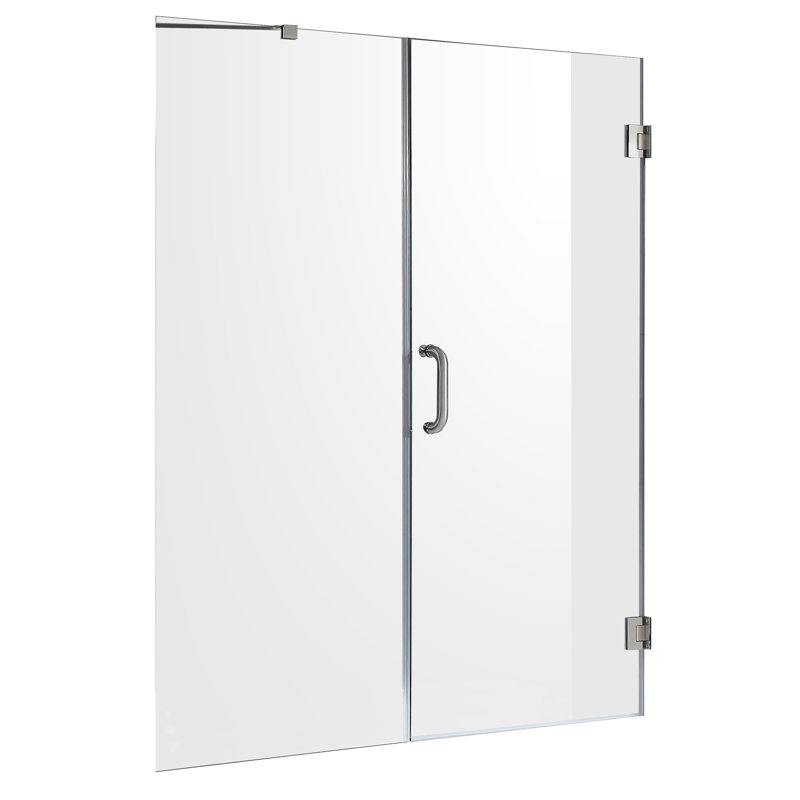 Makata 60" x 72" Frameless Brushed Nickel Shower Door
