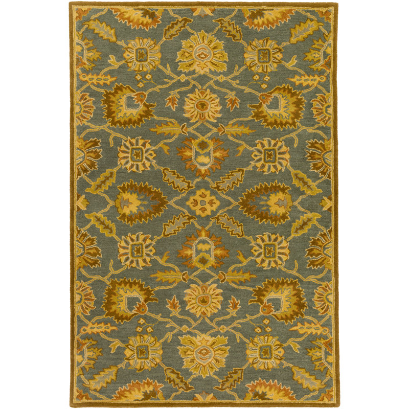 Arnedra Wool Floral Indoor Rug, Rectangle 2' x 4'