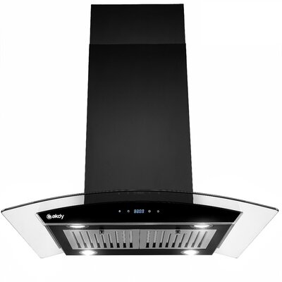 29"" 343 CFM Convertible Island Range Hood in Black -  AKDY, RH0480CFL