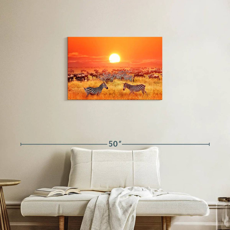 Zèbres safari Brampt Serengeti, H 20 po x l 30 po