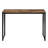 Modern Rustic Writing Desk - Rectangular Shape, Stable 19.5" Deep Metal Sled Base, Weathered Oak Top