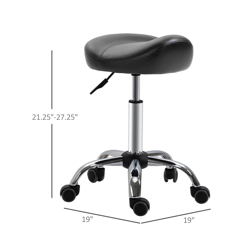 Wilkes-Barre Adjustable Height Lab Stool with Wheels