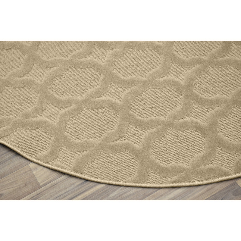 Tapis togut brun clair, Rond 5 pi