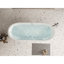 Baignoire autoportante en acrylique, 59 pouces, forme ovale, finition blanc brillant, bonde centrale, style contemporain, isolation à double paroi, installation sans effort, design moderne, savoir-faire exquis,