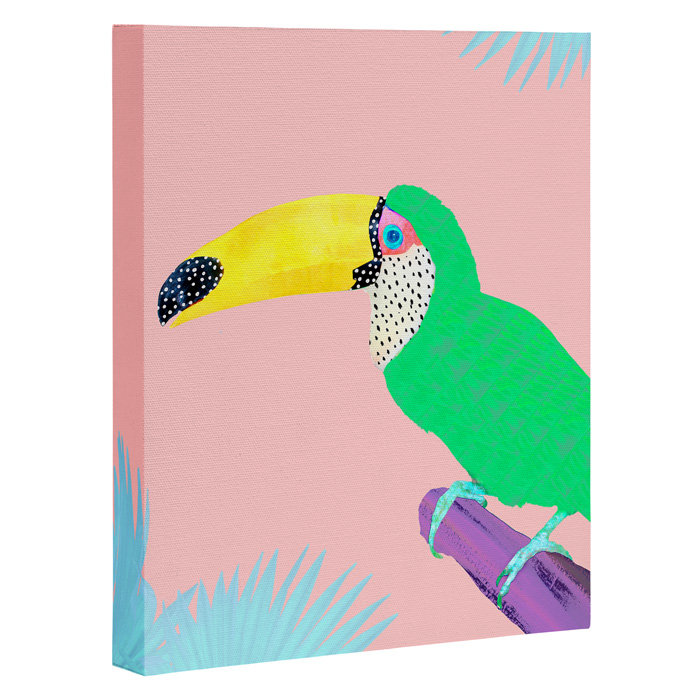 «Tropical Toucan», reproduction d'art sur toile tendue, H 10 po x l 8 po x P 1,5 po