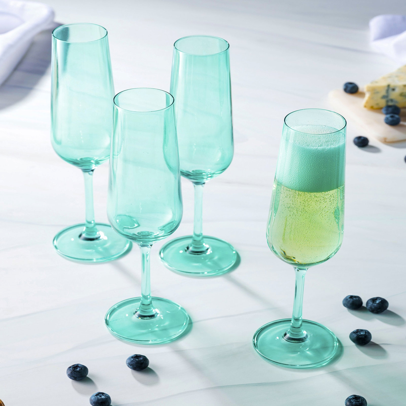 Crystal Champagne Flute, Mint