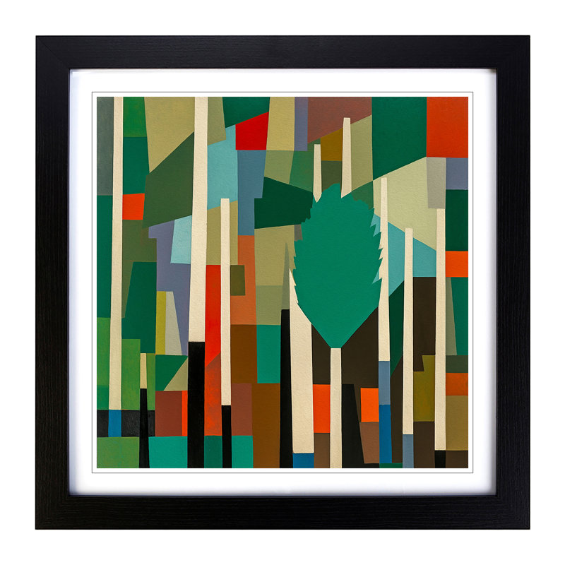 Single Picture Frame Print on Wood, Black
