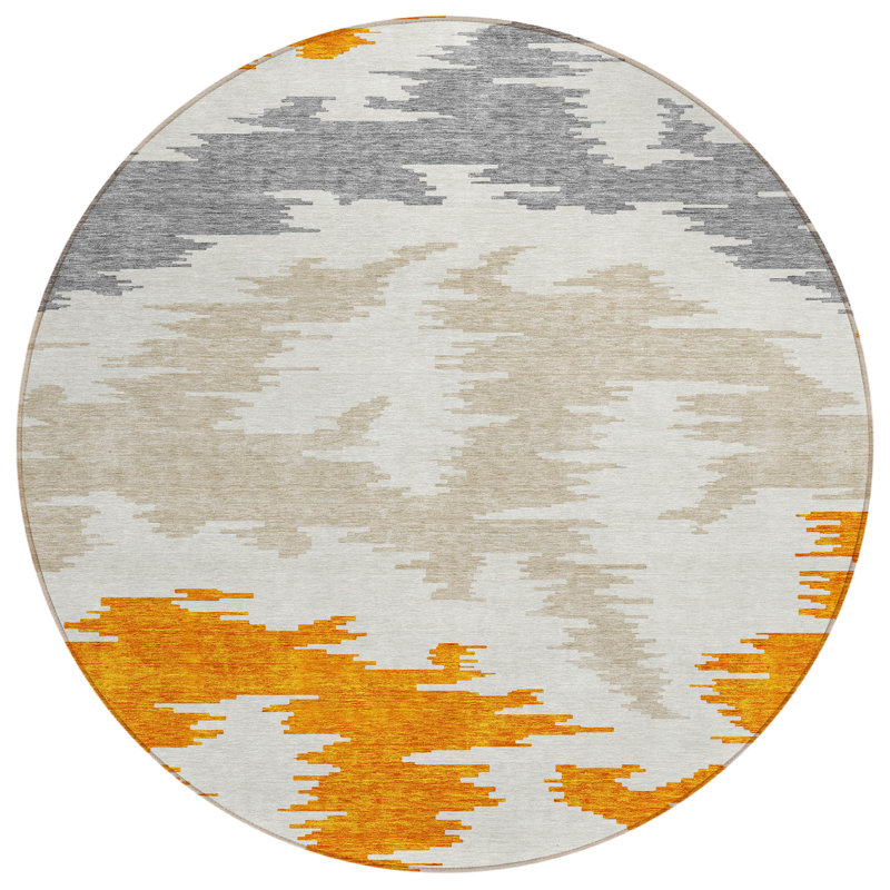 Tapis beige rond 8 po