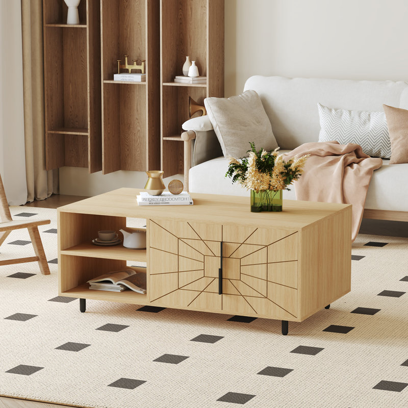 Table basse avec rangement en MDF Brock