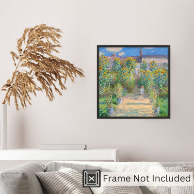Paysage et nature Claude Monet - Le jardin de l'artiste à Vetheuil, reproduction d'art classique sans cadre