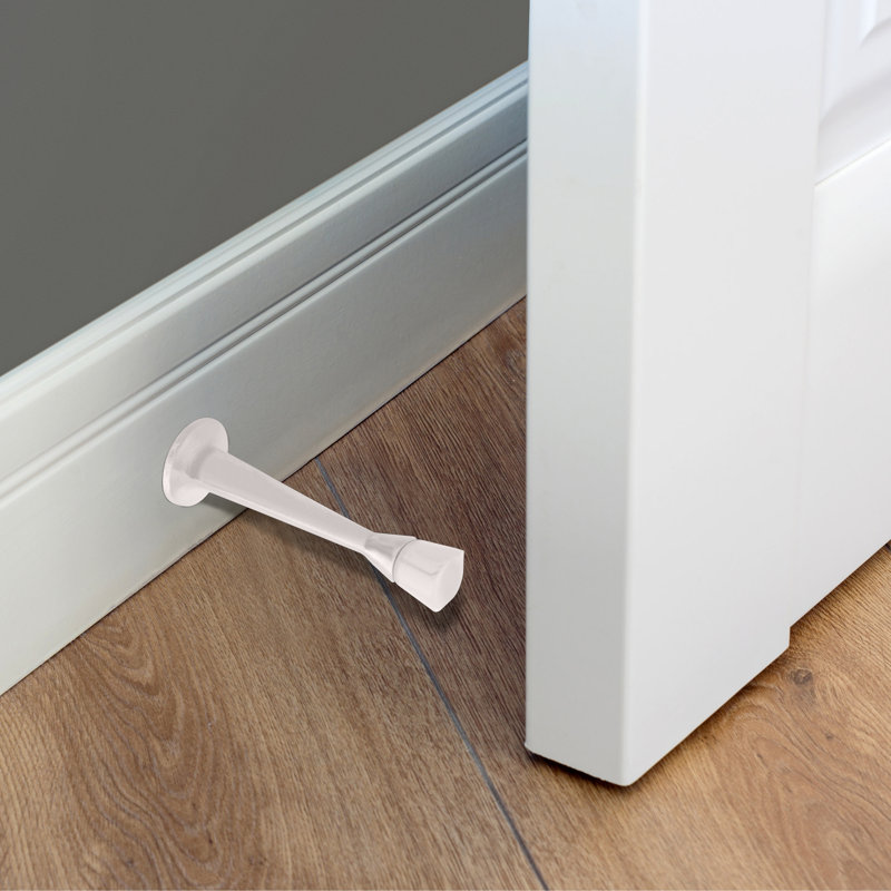 Butoir de porte en acier, 10, Blanc