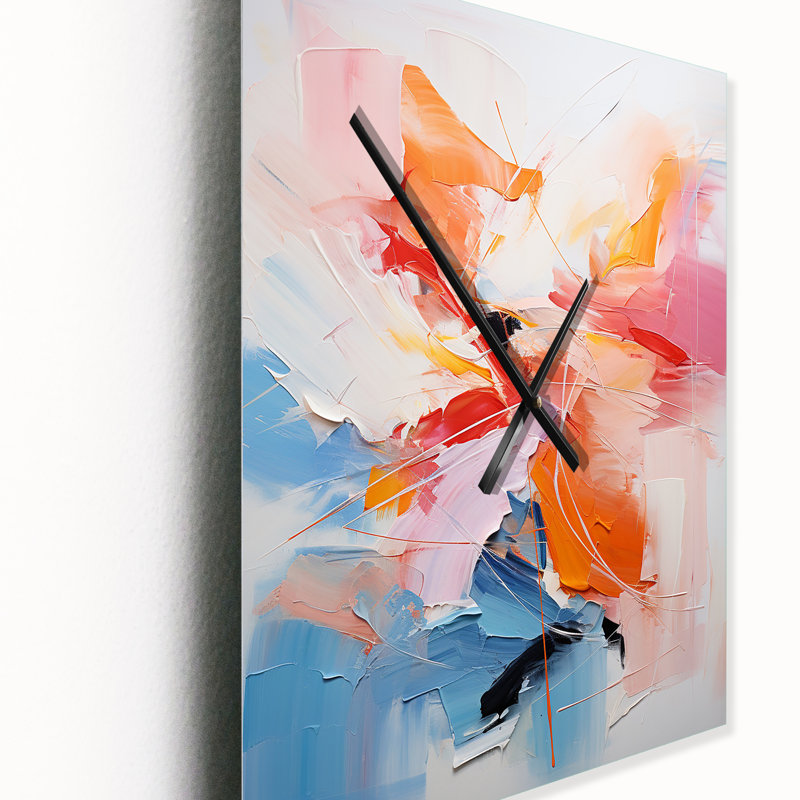 Jackilynn - Horloge murale moderne abstraite, H 28 po x l 12 po x P 1 po