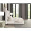 Lit double moderne blanc en tissu de chenille de fourrure, base en bois d'ingénierie, compatible avec les matelas pour le revêtement de la chambre à coucher, la structure et la salle à manger-950007782-950007781