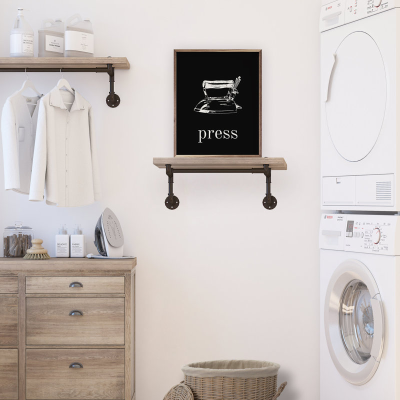 Press With Icon Black, 20" H x 16" W