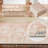 Machine Washable Non-Slip Rugs for Living Room Border Floral Vintage Distress Print Carpet Indoor Non-Shedding Rugs for Living Room Dining Room-1810565634