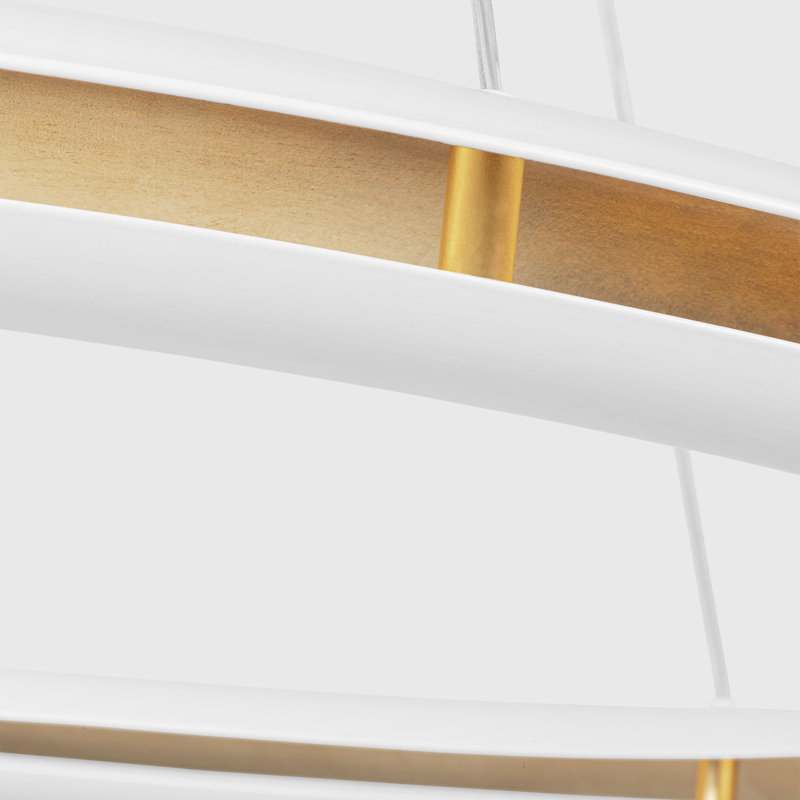 Lustre de salle à manger Chapo & Myers Cielo, H 2,375 po x l 42 po x P 42 po, Blanc mat, 45 W