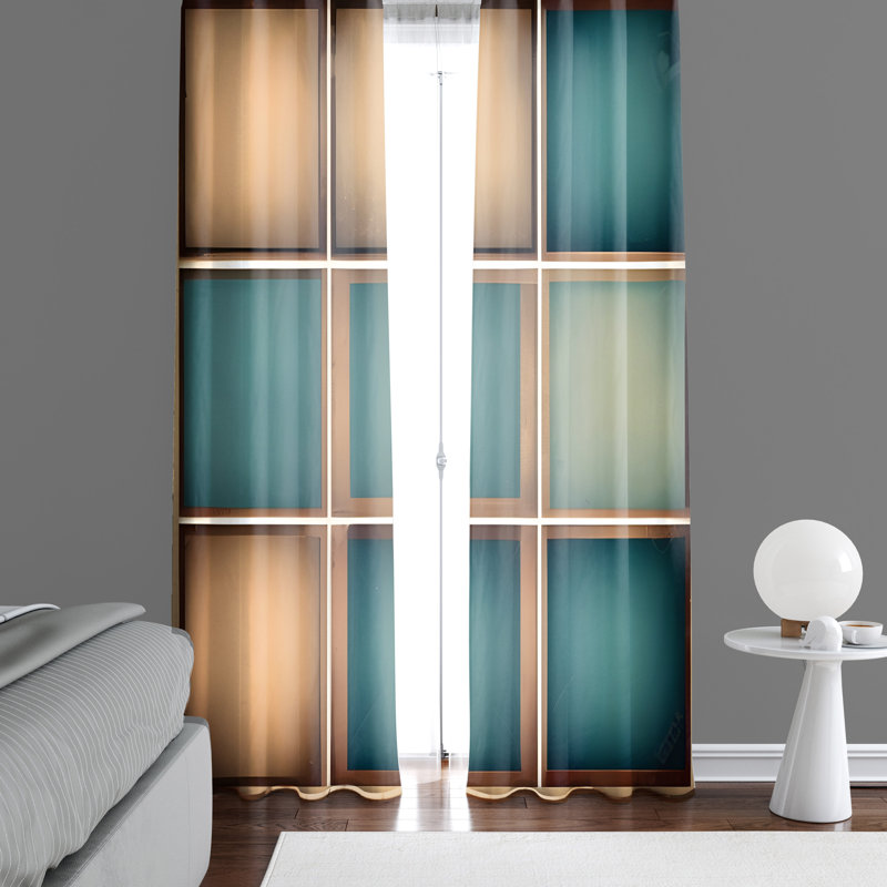 Bir Semi Sheer Curtain Pair, 56" W x 78" L