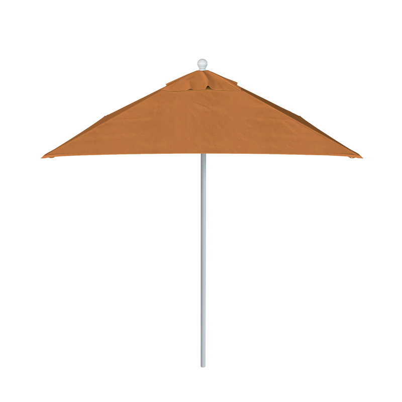 Parasol de marché 6 pi Nejat, Blanc mat, Toile Sunbrella® toscan