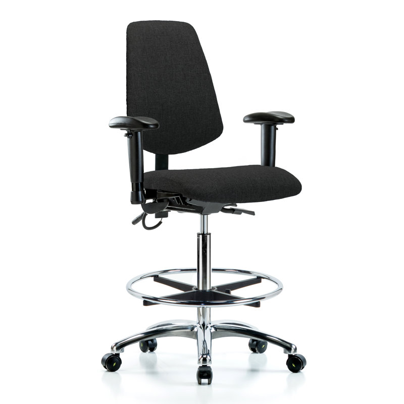 Drafting Chair, Black, Casters, Not Included